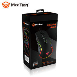 MeeTion POSEIDON G3360 สูง 12000 จุดต่อนิ้ว Pro มาร์โกสายออปติคอลแสงส่องสว่างสายเมาส์อิเล็กทรอนิกส์เกมเมอร์เล่นเกมเมาส์
