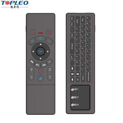 การออกแบบที่คล่องแคล่ว T6 2.4 Gb บินเมาส์มินิคีย์บอร์ดไร้สาย airmouse กับทัชแพด